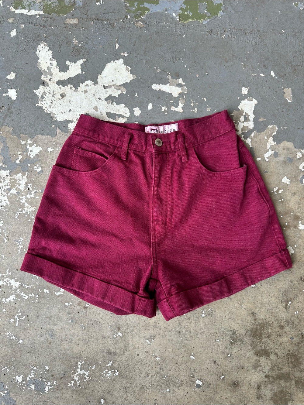 anchor blue High-Waist Wine Pink Shorts